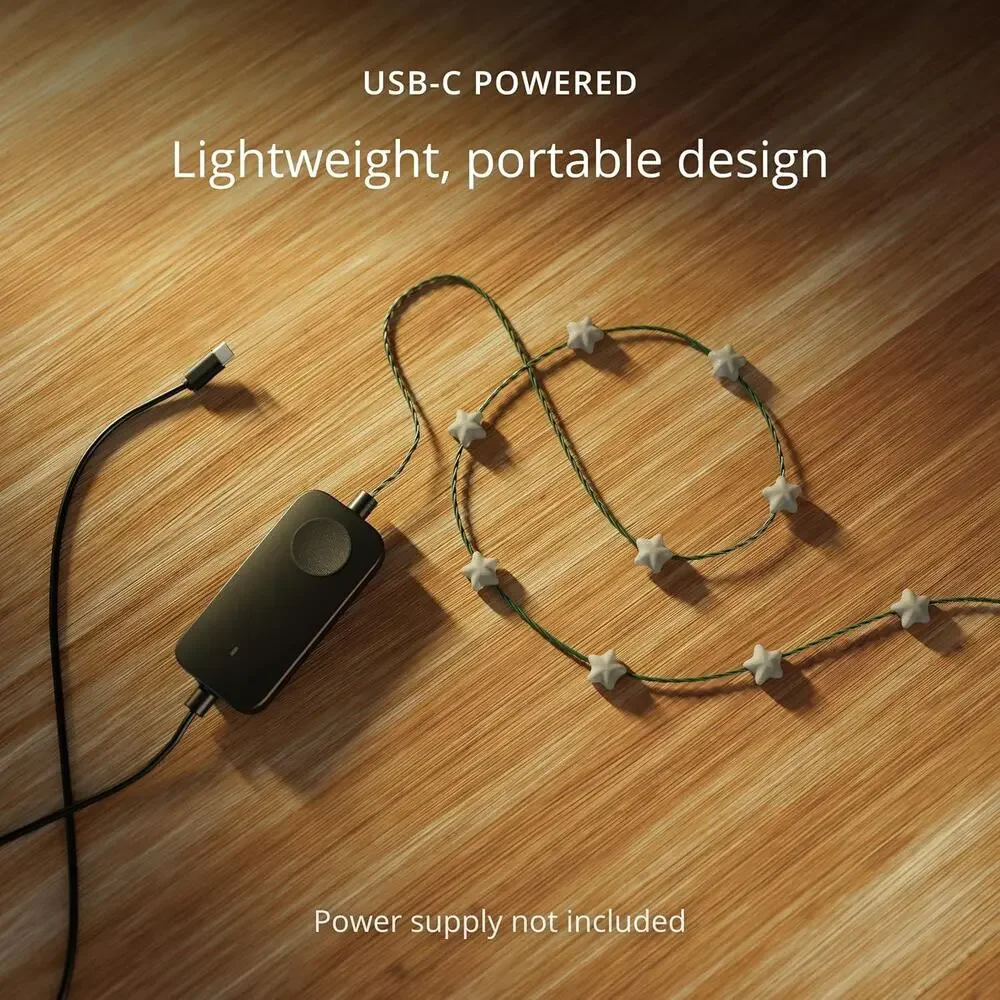 Twinkly Candies 200L 8MM Star shape RGB green USB C - Ecomm